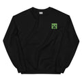 Minecraft Creeper Embroidered Adult Crewneck Sweatshirt