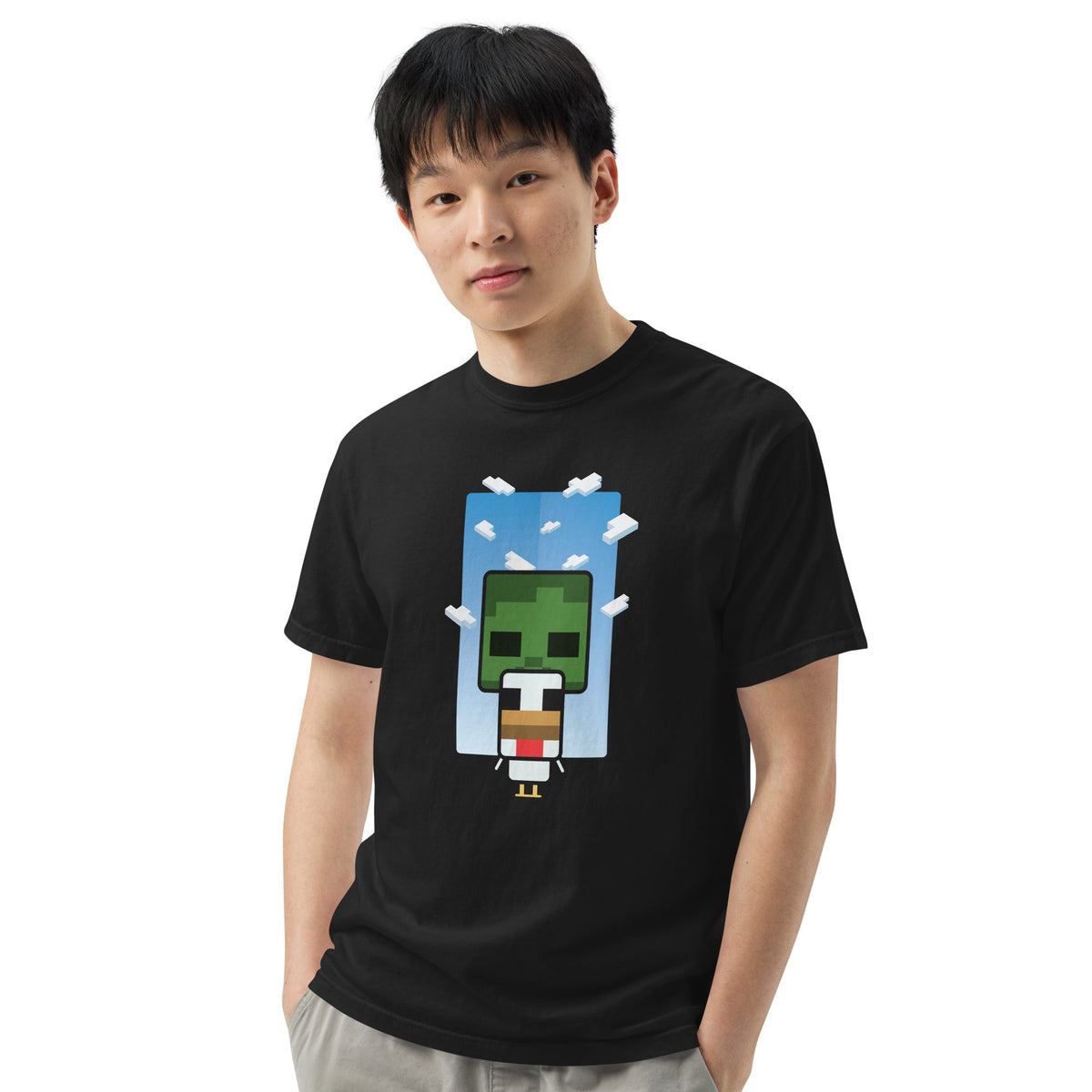 Minecraft Comfort Colors T-Shirt Chibi Chicken Jockey