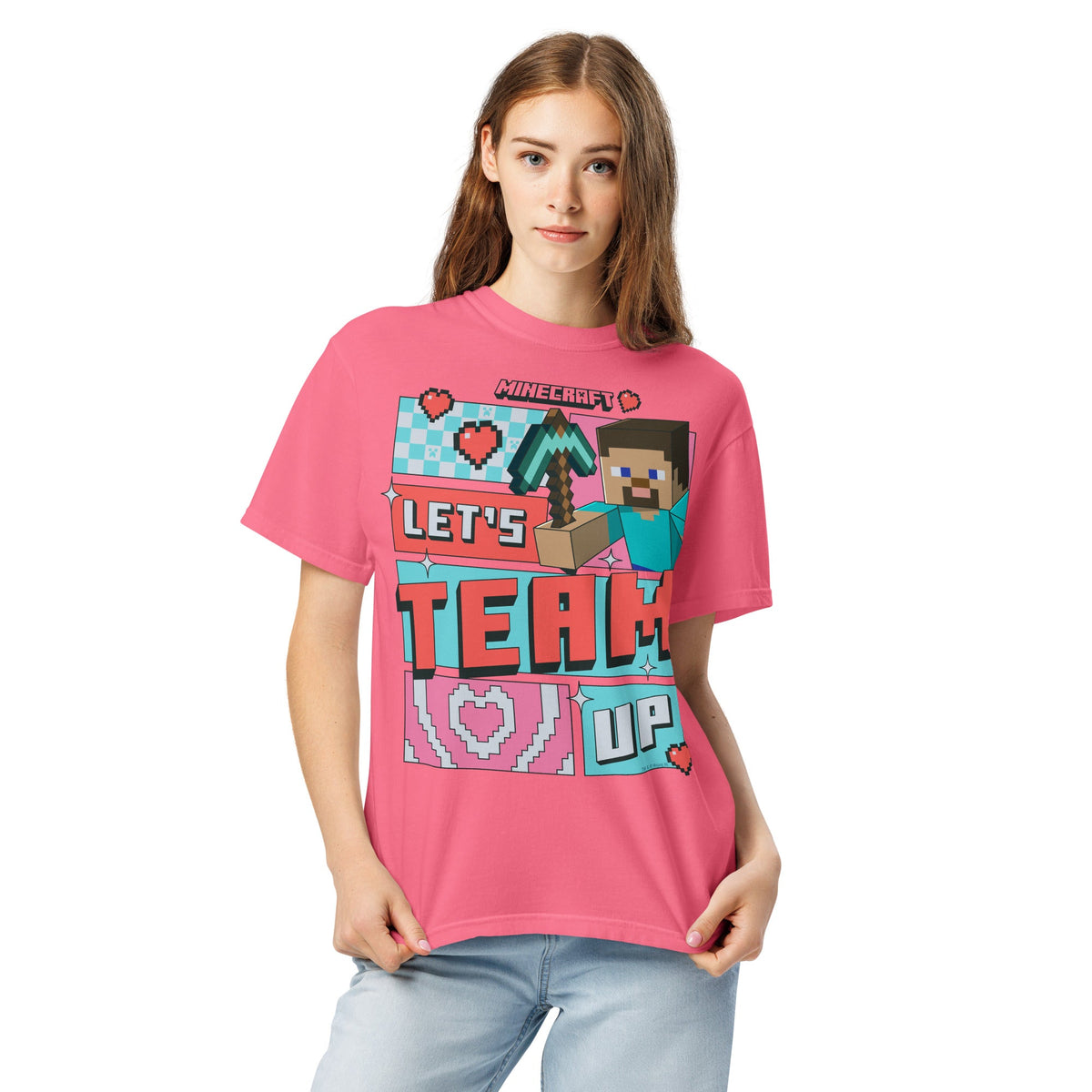 Minecraft T-Shirt Let's Team Up Comfort Colors