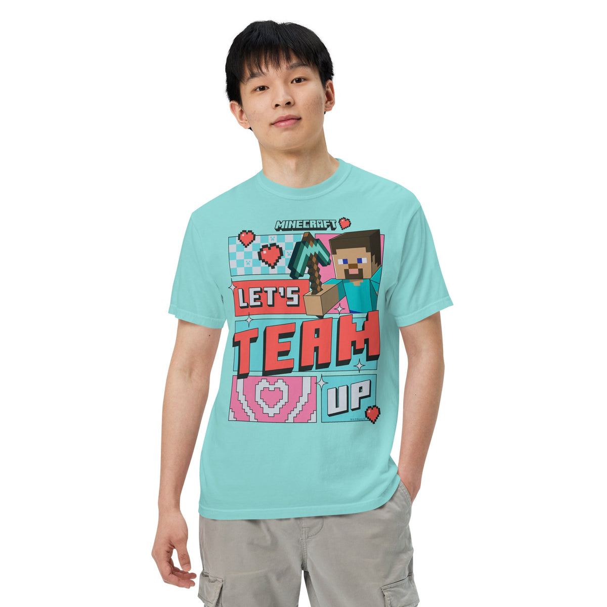 Minecraft T-Shirt Let's Team Up Comfort Colors