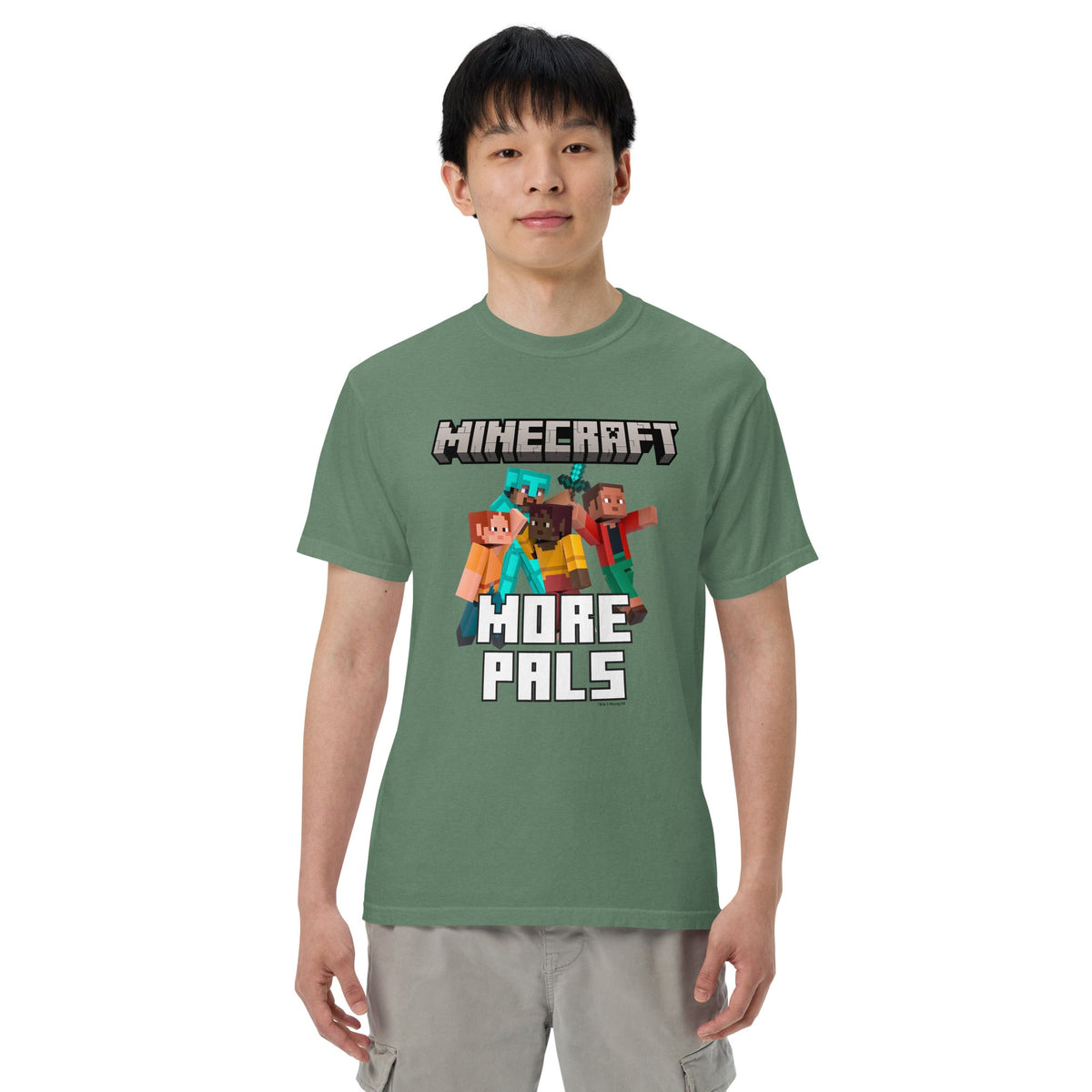 Minecraft Adult Comfort Colors T-Shirt Play Together More Pals