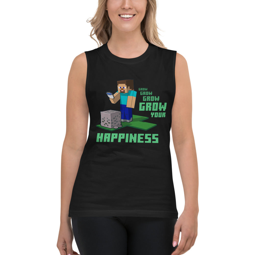 Minecraft Grow Your Happiness Adult Tank Top