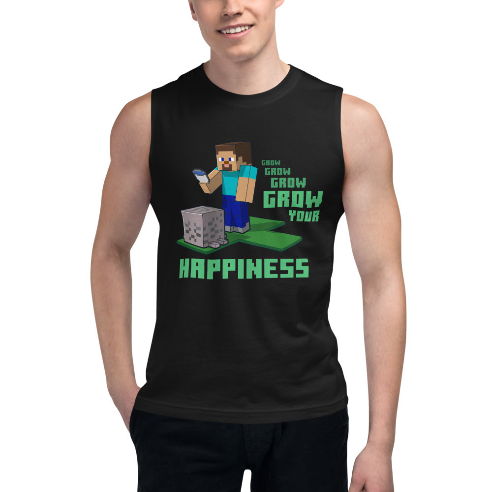 Minecraft Grow Your Happiness Adult Tank Top