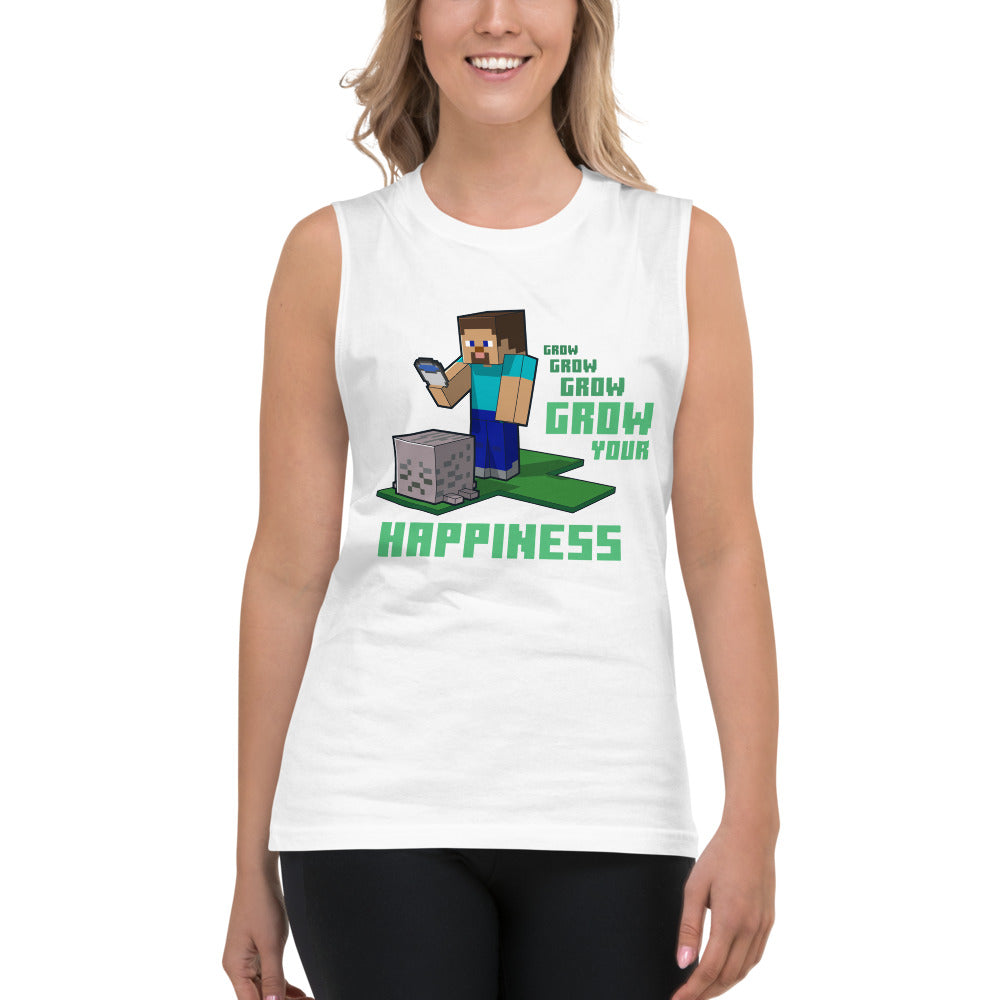 Minecraft Grow Your Happiness Adult Tank Top