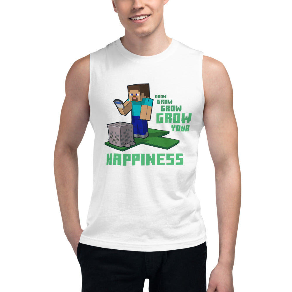 Minecraft Grow Your Happiness Adult Tank Top