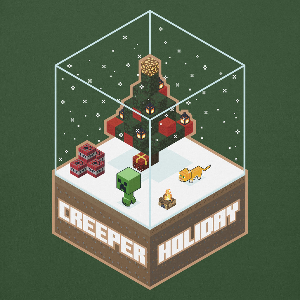 Minecraft Adult Hoodie Creeper Holiday