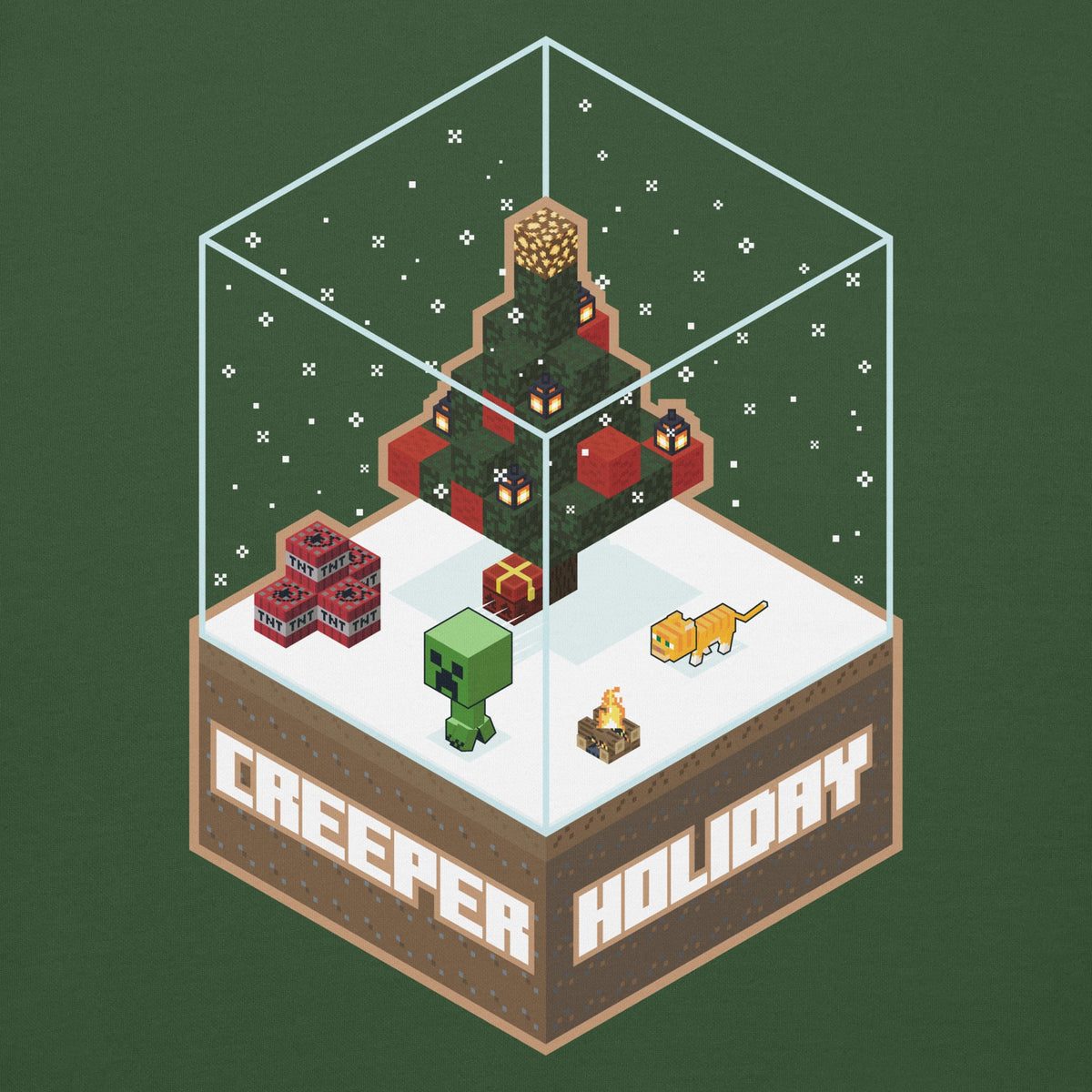 Minecraft Adult Hoodie Creeper Holiday