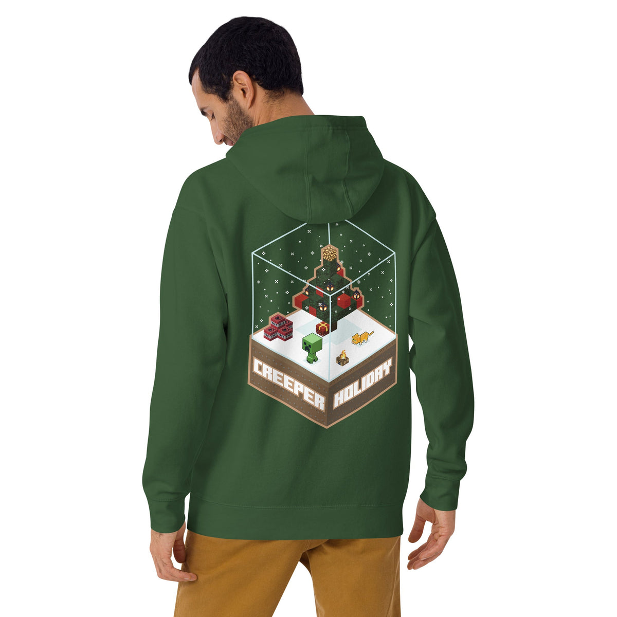 Minecraft Adult Hoodie Creeper Holiday