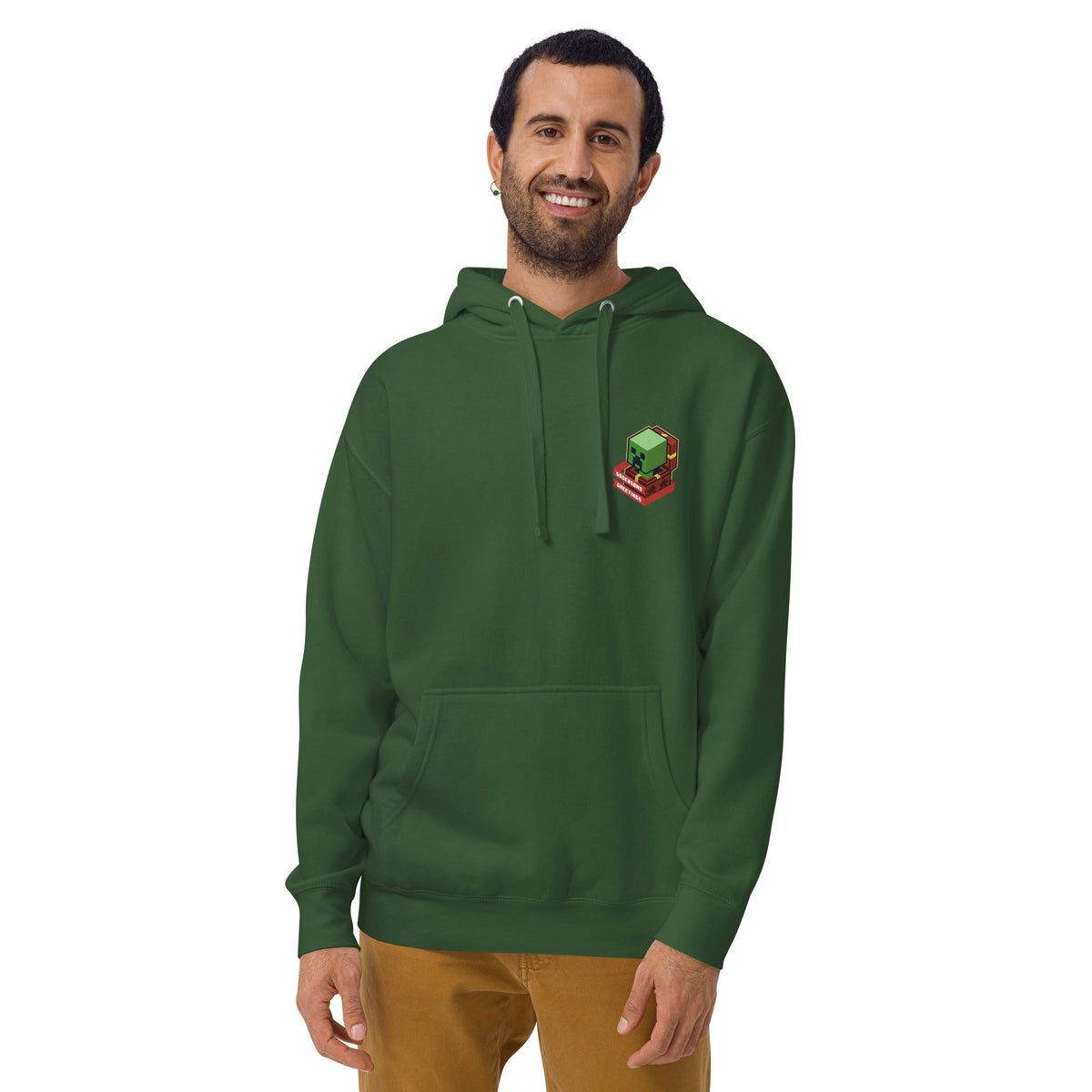Minecraft Adult Hoodie Creeper Holiday