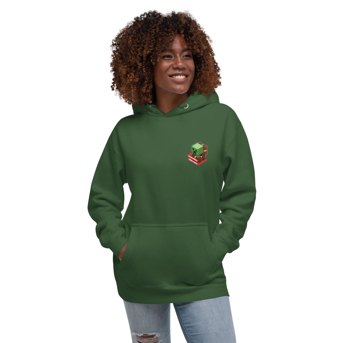 Minecraft Adult Hoodie Creeper Holiday