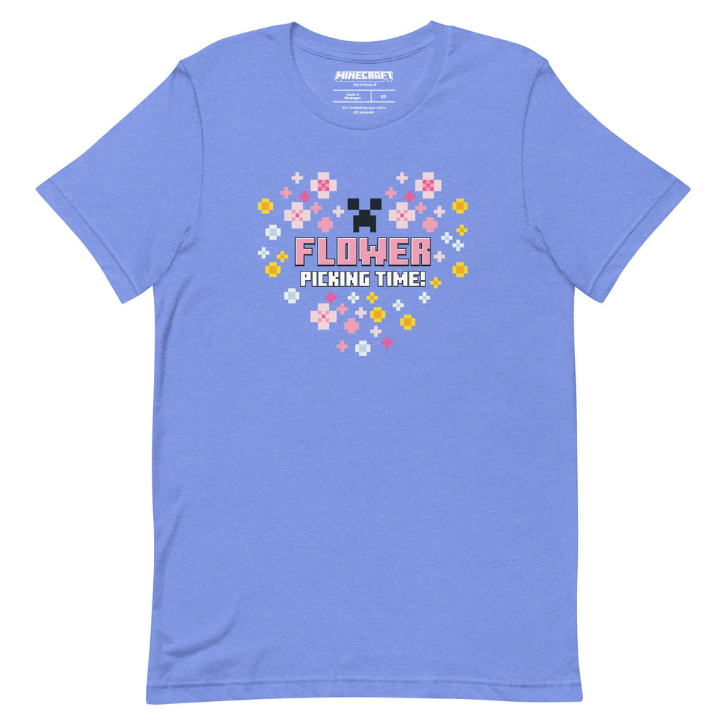 Minecraft T-Shirt Flower Picking Time Heart