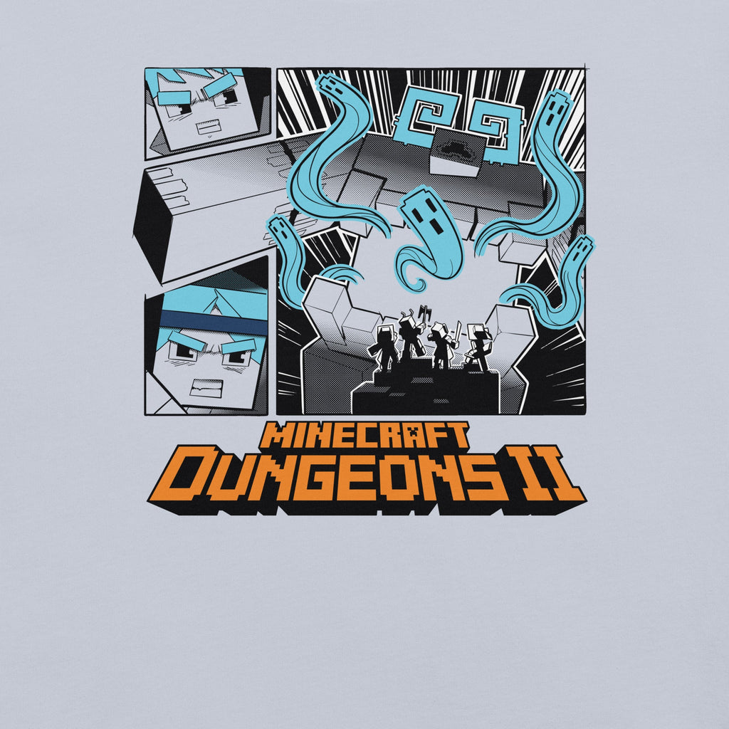 Minecraft Adult T-Shirt Dungeons II Comic Strip