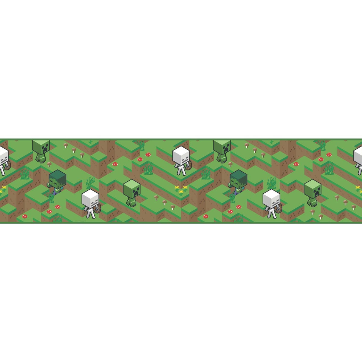 Minecraft Hillside Peel & Stick Border