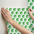 Minecraft Creeper Face Green Peel & Stick Wallpaper