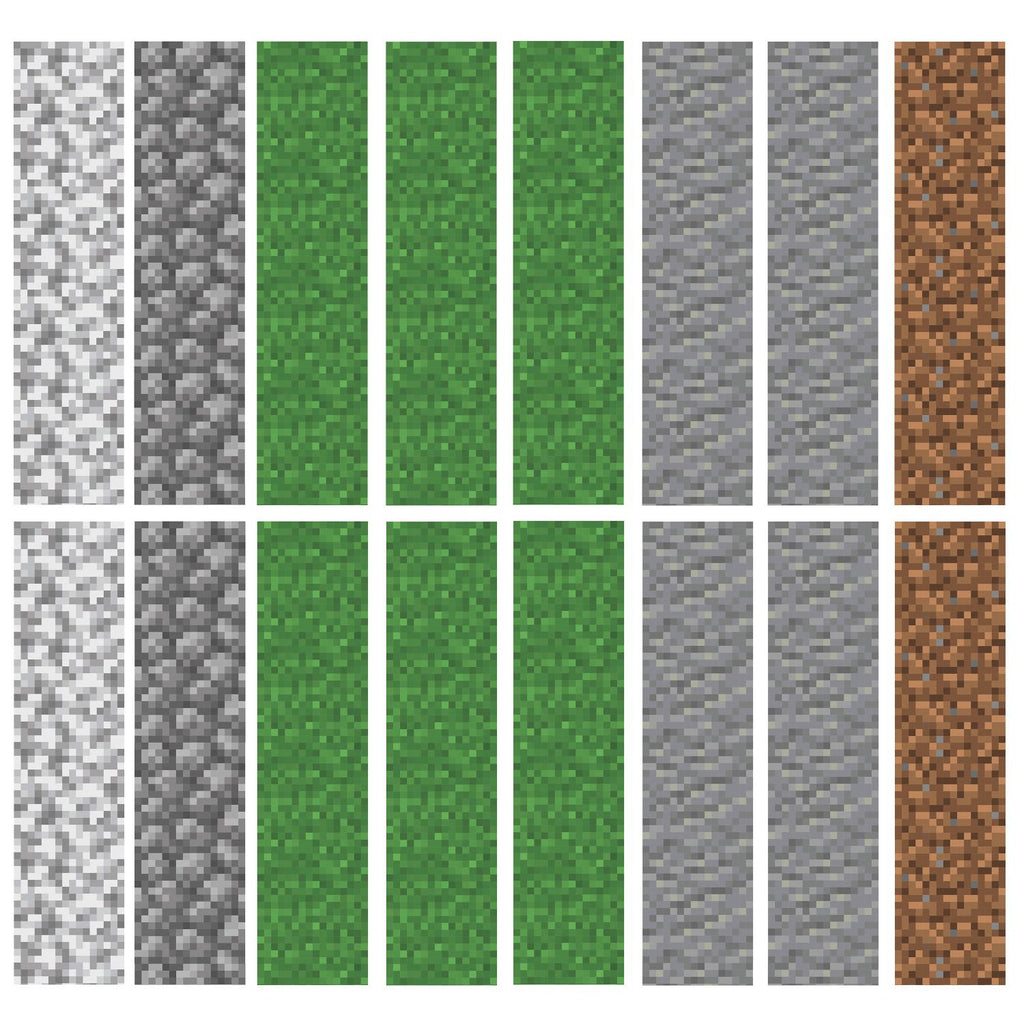 Minecraft Block Strips Wall Decals