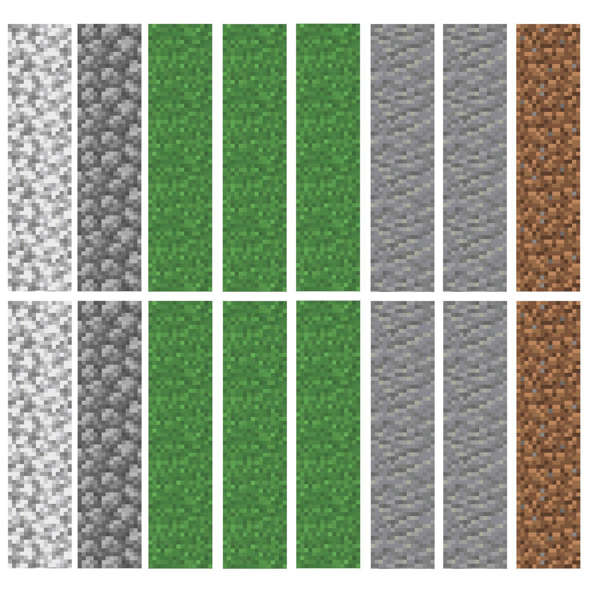 Minecraft Block Strips Wall Decals
