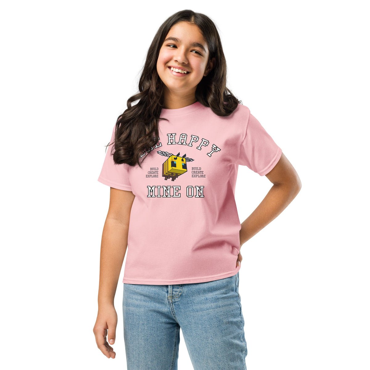 Minecraft Youth T-Shirt Bee Happy