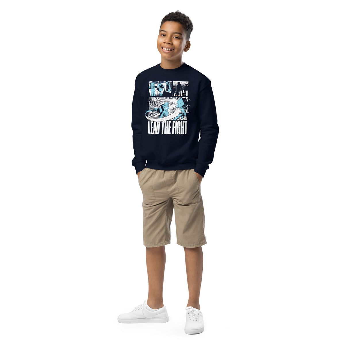 Minecraft Youth Sweatshirt Dungeons II Lead The Fight