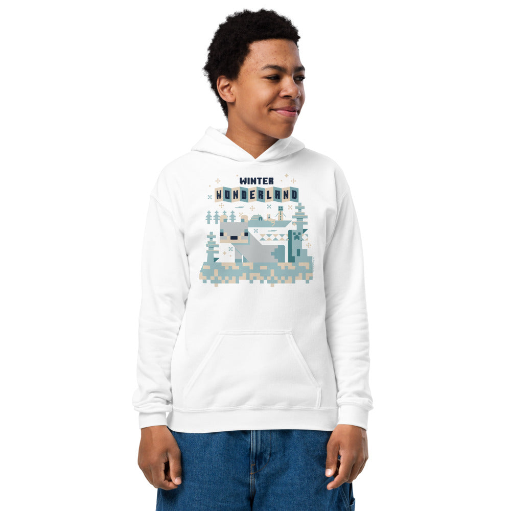 Minecraft Winter Wonderland Kids Hoodie