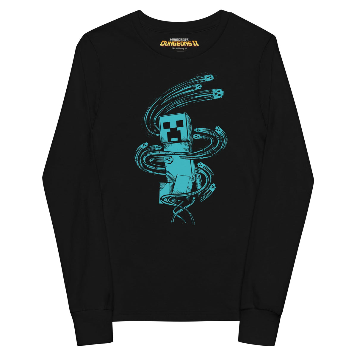Minecraft Dungeons II Youth Long Sleeve T-Shirt Creeper
